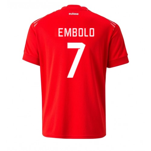 Echipament fotbal Elveţia Breel Embolo #7 Tricou Acasa Mondial 2022 maneca scurta